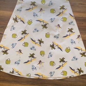 Vintage Valerie Steven’s 90’s A-Line Skirt Beach Sand Fun Size 10 tropical